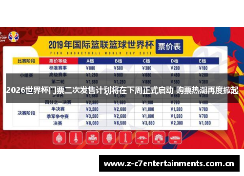 2026世界杯门票二次发售计划将在下周正式启动 购票热潮再度掀起